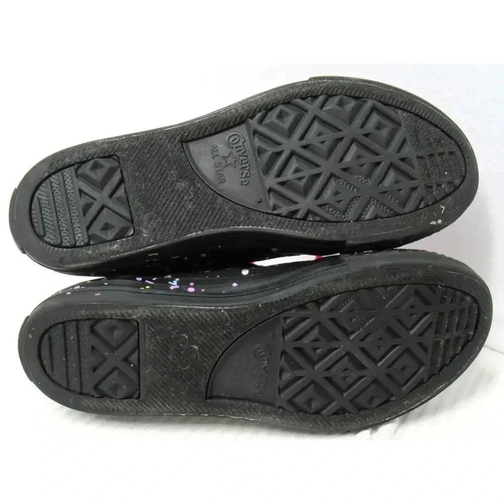 Converse Chuck Taylor All Star Shoes Confetti High Top Lace Up Sneakers Junior - Picture 7 of 9